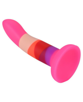 Gode ventouse 6 couleurs rose 